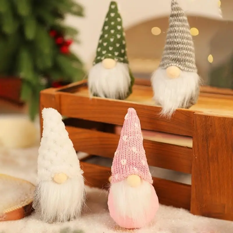 Cozy Christmas Gnome Trio – Plush Ornaments - Image 4