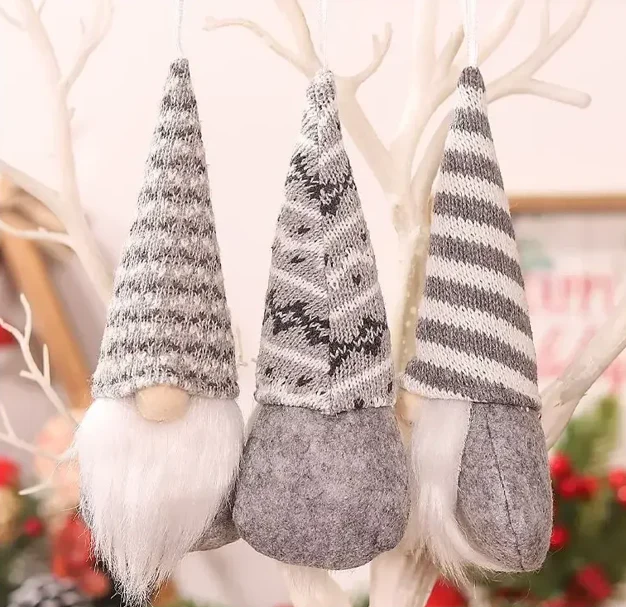Cozy Christmas Gnome Trio – Plush Ornaments - Image 8