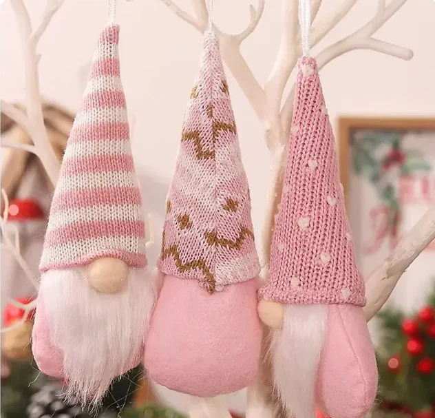 Cozy Christmas Gnome Trio – Plush Ornaments - Image 9