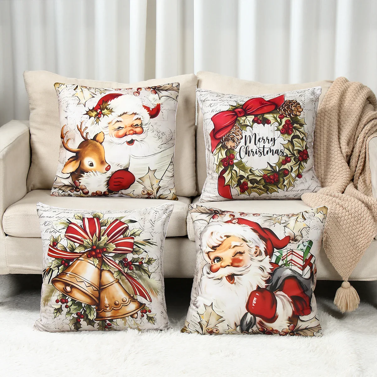 Cozy Christmas Pillow Cover Set - Image 3