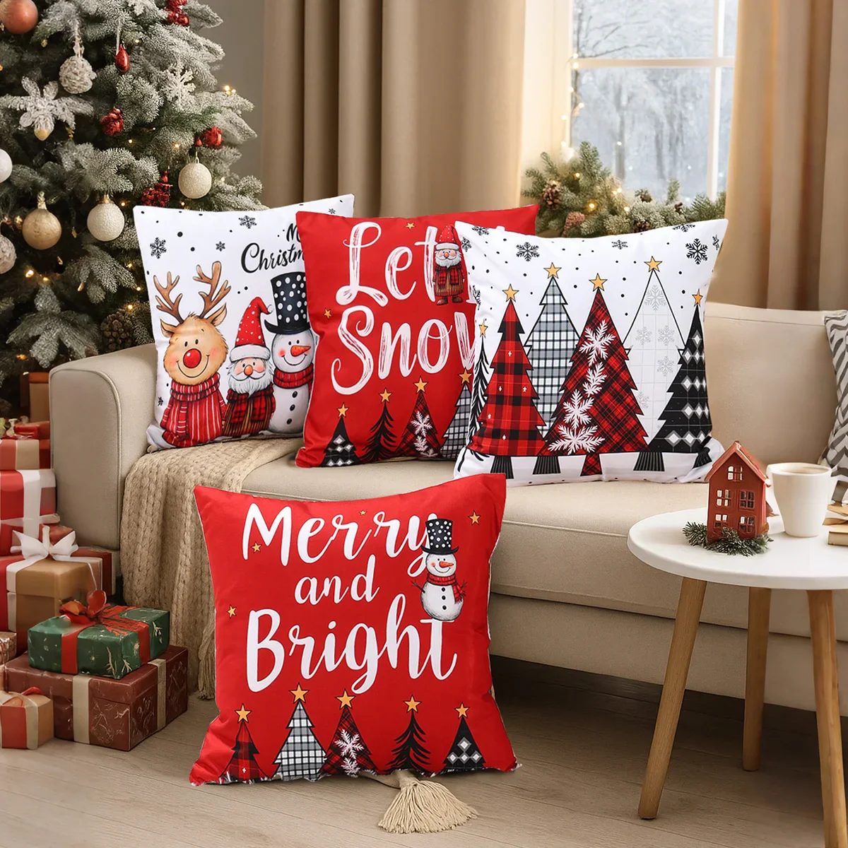 Cozy Christmas Pillow Cover Set - Image 4