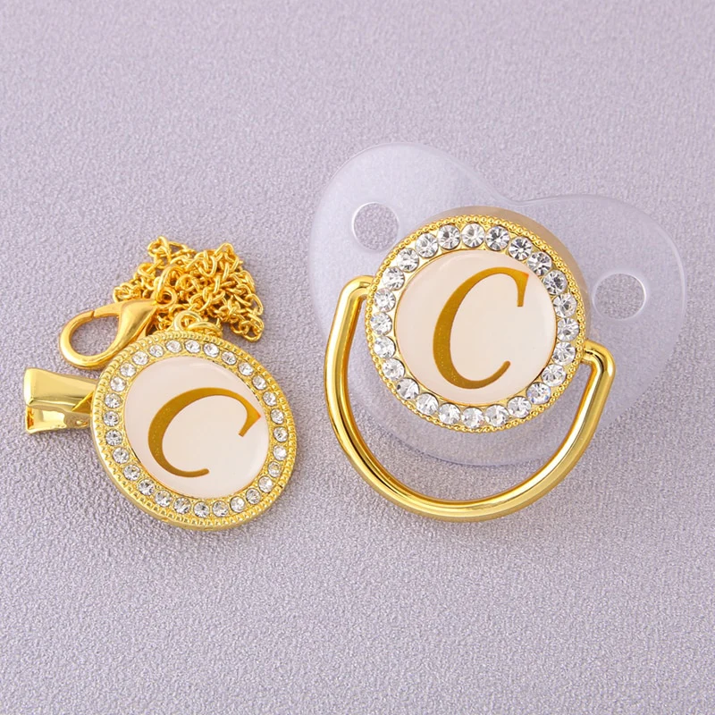 CrystalBling™️ - Personalised Baby Pacifier & Clip - Image 4