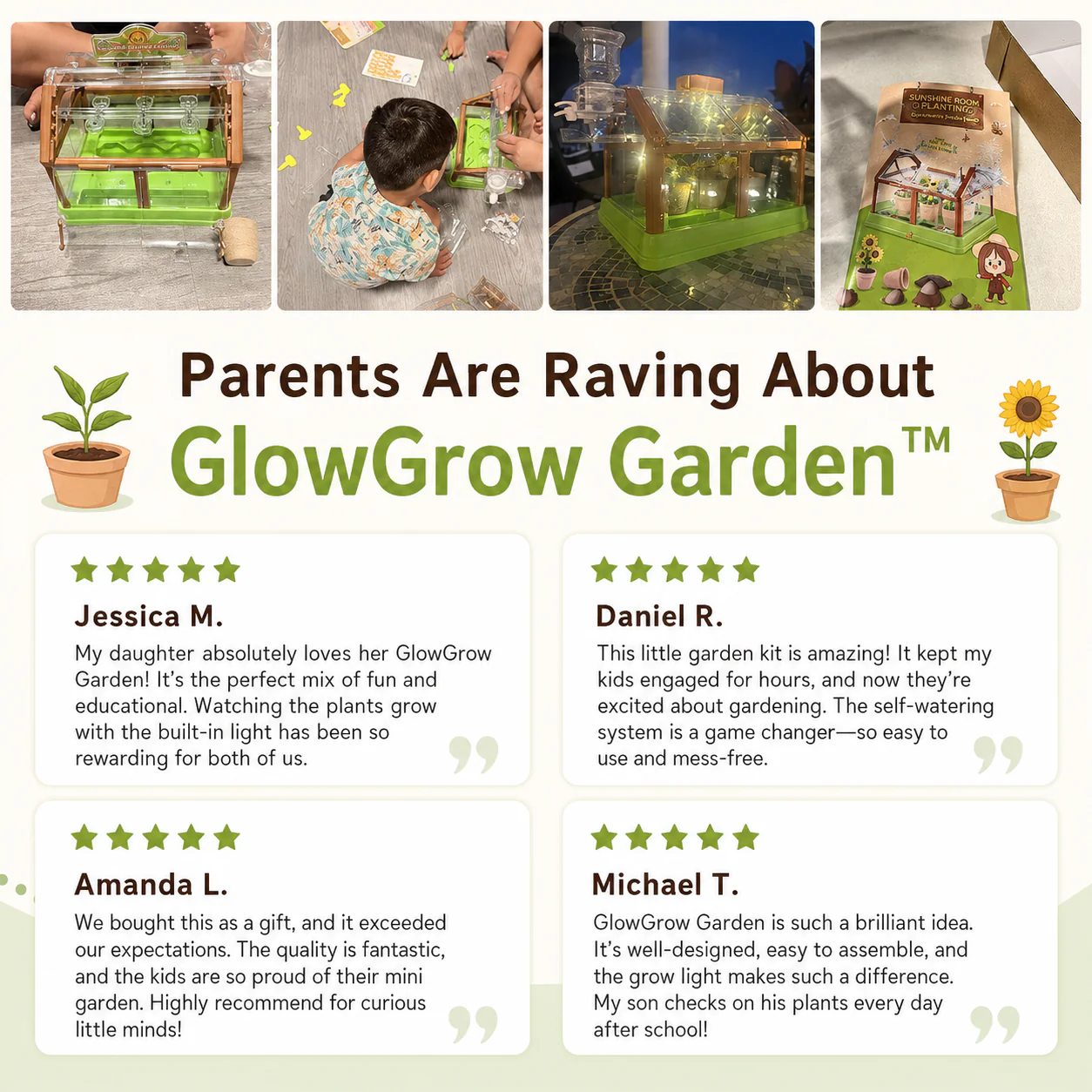 GlowGrow Garden™ - Kids Indoor Plant Kit - Image 2