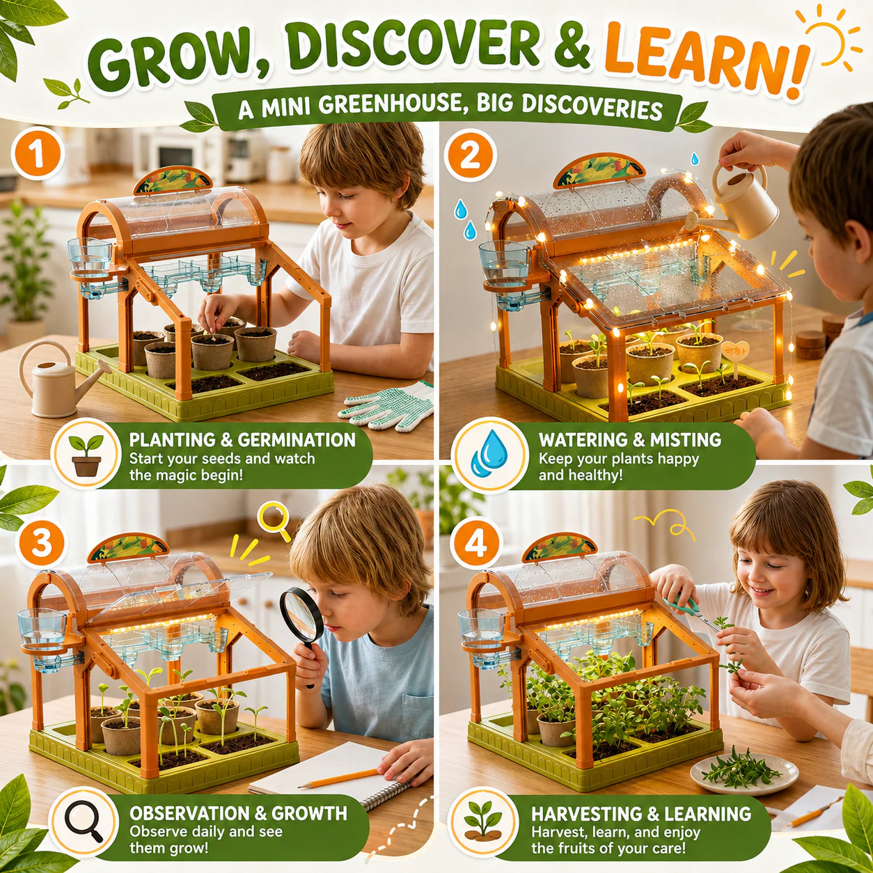 GlowGrow Garden™ - Kids Indoor Plant Kit - Image 3