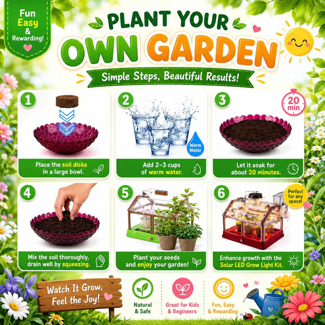 GlowGrow Garden™ - Kids Indoor Plant Kit - Image 4