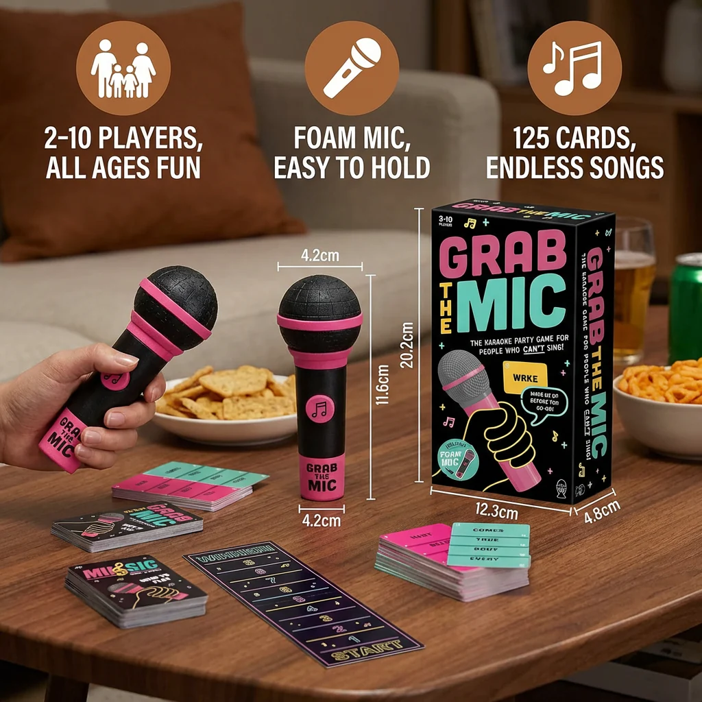 Grab The Mic – Family Karaoke Board Game - Image 6