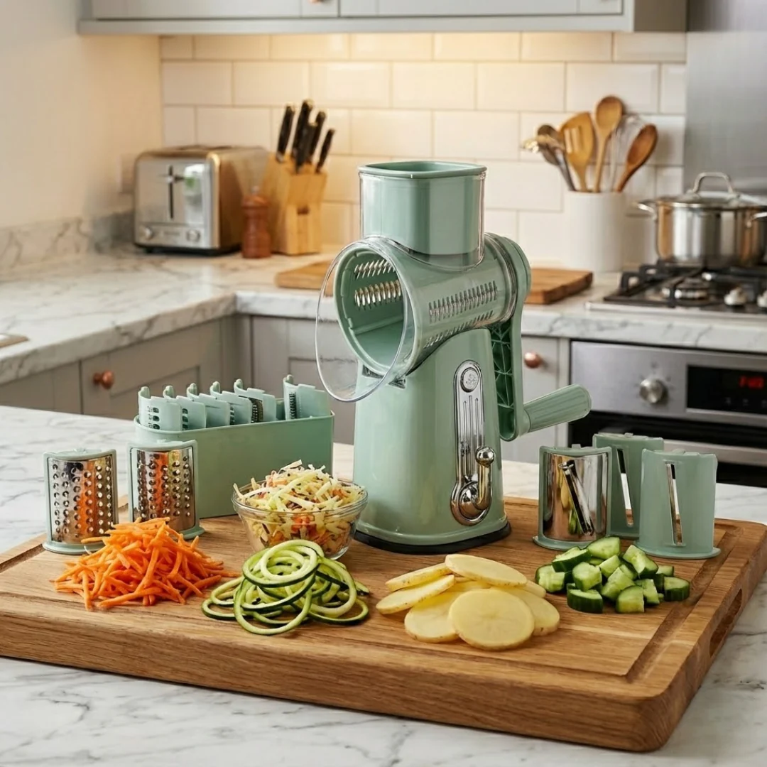 GrateGourmet™️ - 5 in 1 Rotary Cheese Grater - Image 2