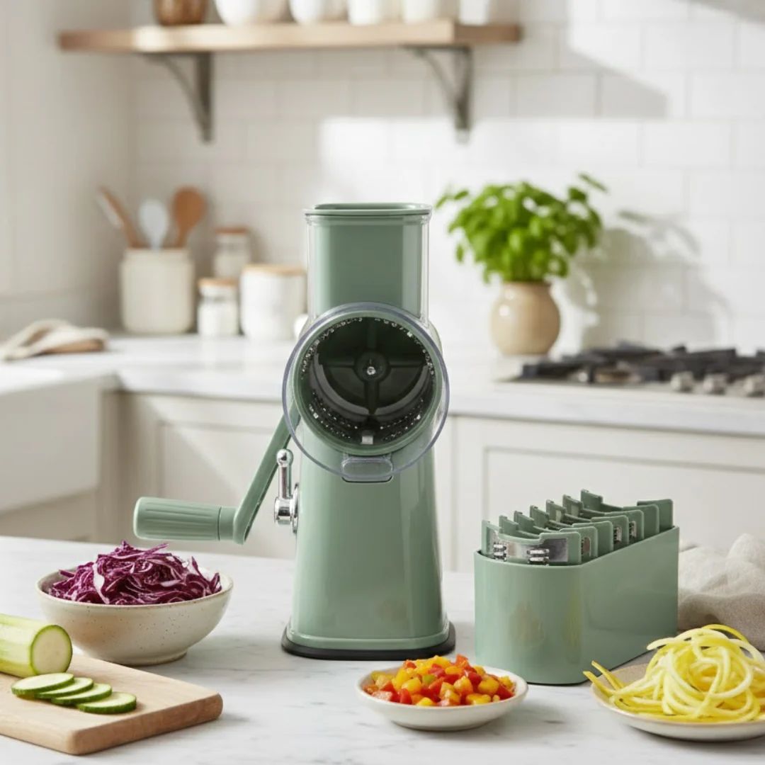 GrateGourmet™️ - 5 in 1 Rotary Cheese Grater - Image 7