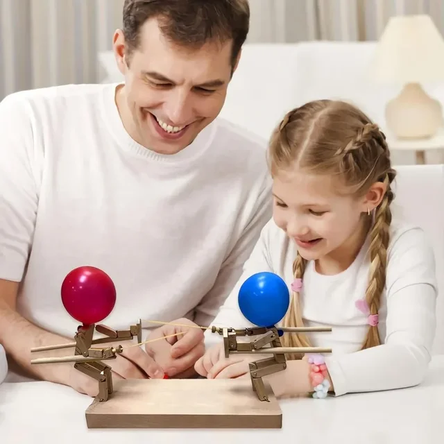 BalloonBrawlers™️ – Handmade Wooden Fighter Puppets - Image 5