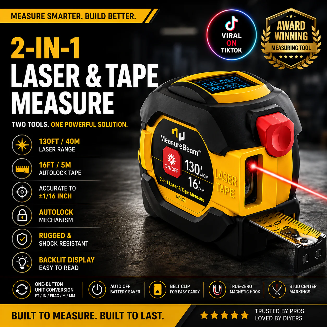 MeasureBeam™ - Digital Laser Tape Measure - Image 3
