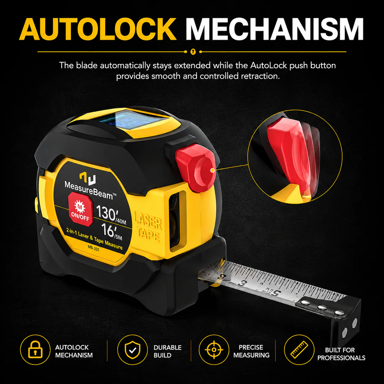 MeasureBeam™ - Digital Laser Tape Measure - Image 8