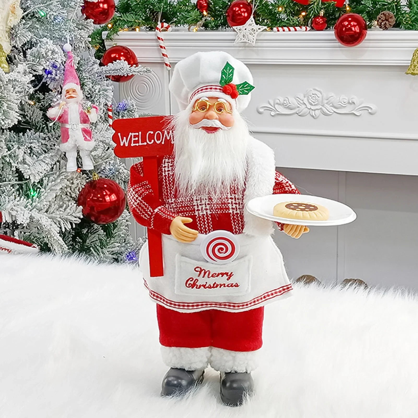 Merry & Bright Santa Doll – Festive Fun Décor - Image 3
