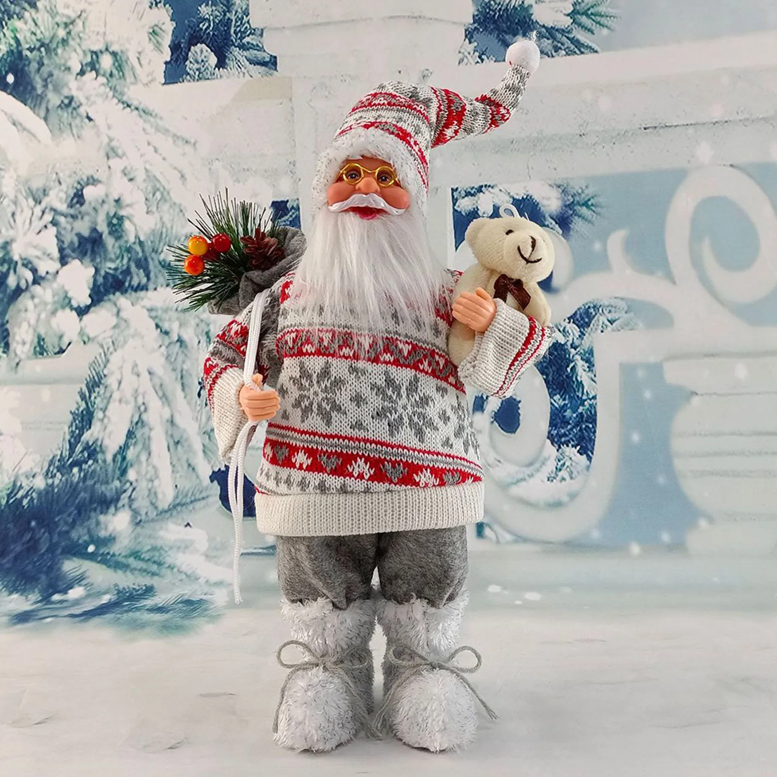 Merry & Bright Santa Doll – Festive Fun Décor - Image 5
