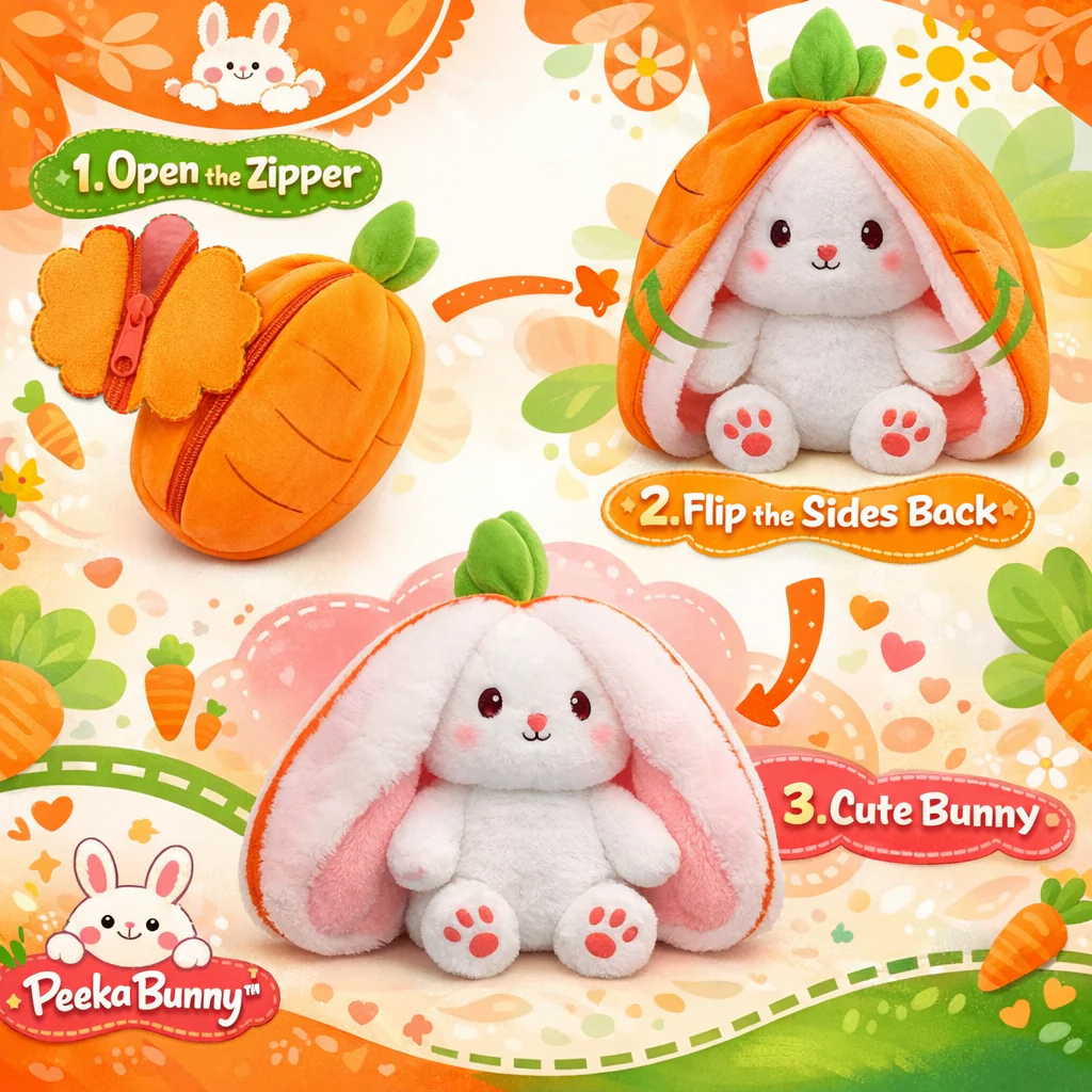 PeekaBunny™ - 2in1 Cuddly Easter Bunny - Image 3