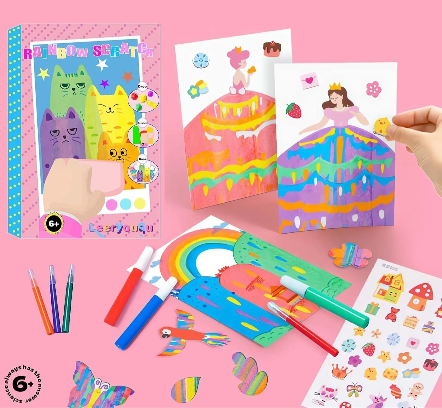 ScratchCraft™️ - Rainbow Painting Kit