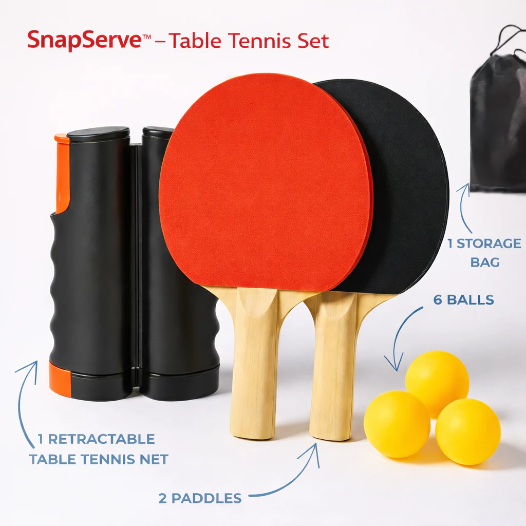 SnapServe™️ - Table Tennis Set - Image 6