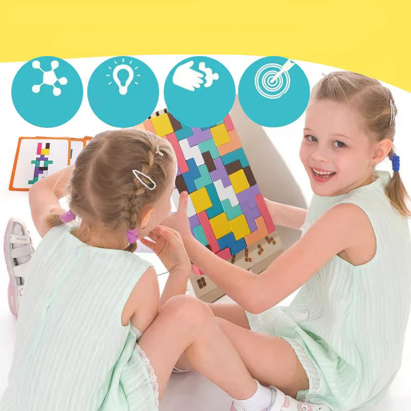 TetriMind™️- Montessori Wooden Tetris - Image 2