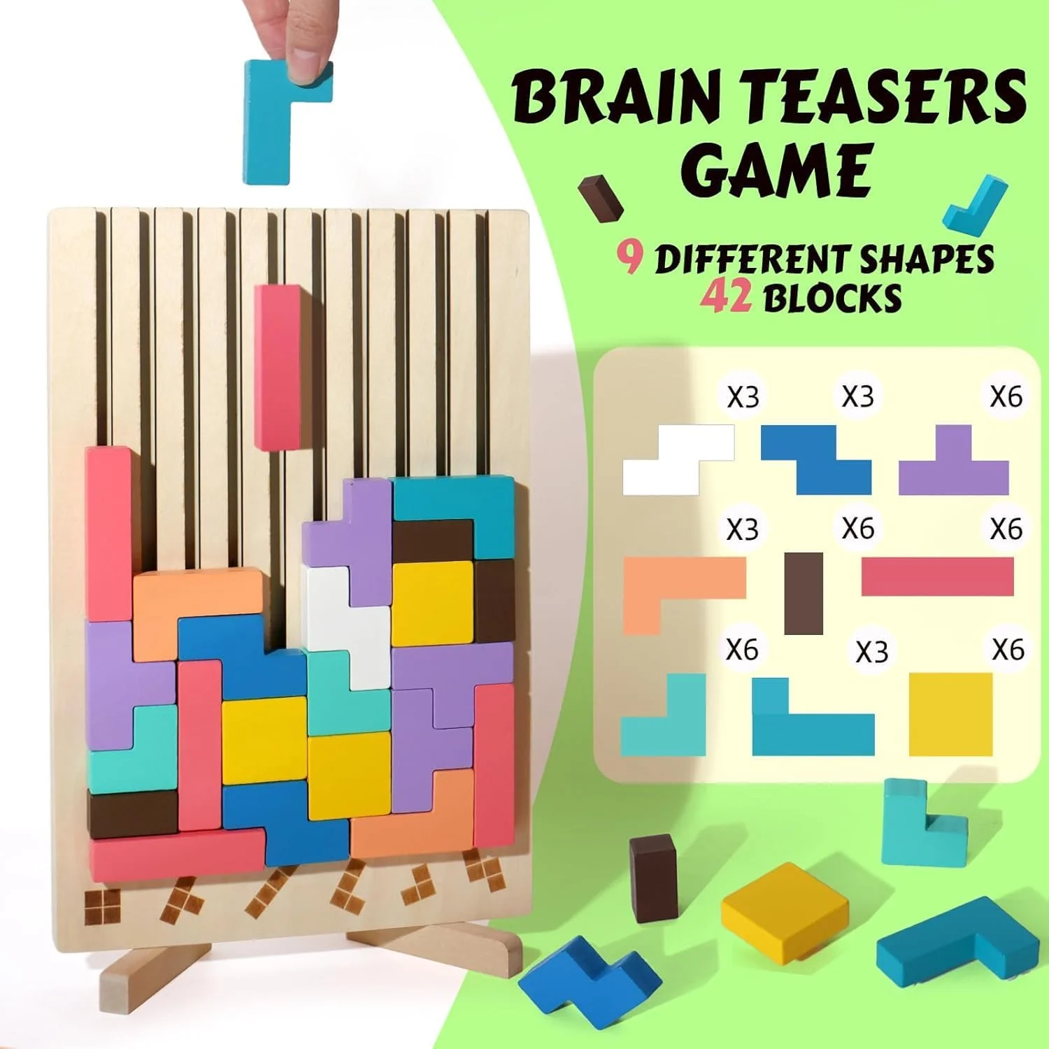 TetriMind™️- Montessori Wooden Tetris - Image 4