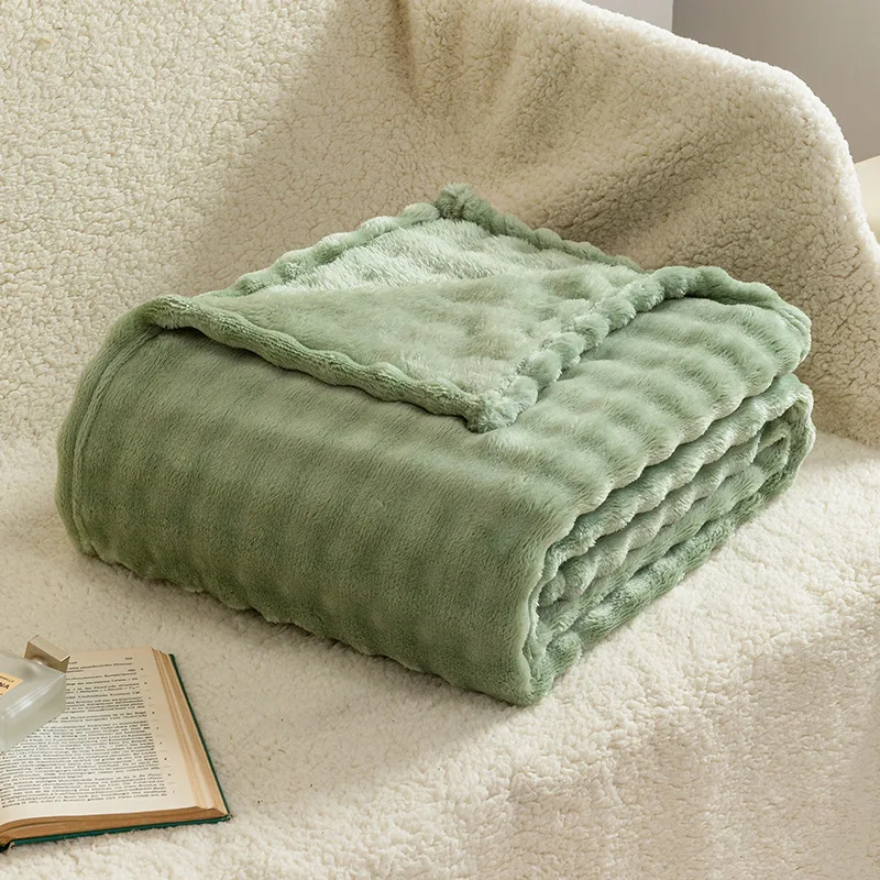 Textured Plush Fleece Throw Blanket - Image 6