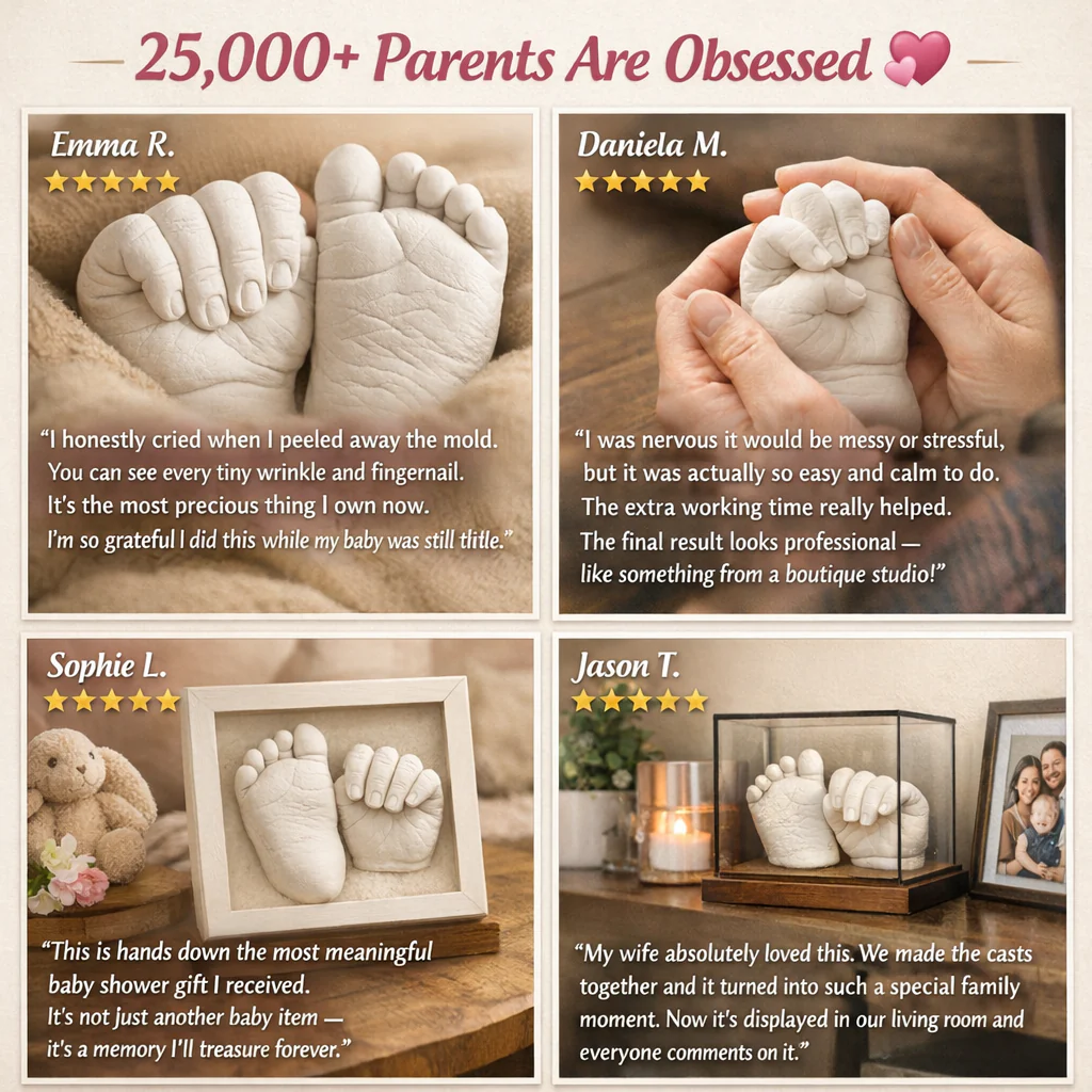 TinyTreasures™ - Baby Hand & Footprint Keepsake Kit - Image 4