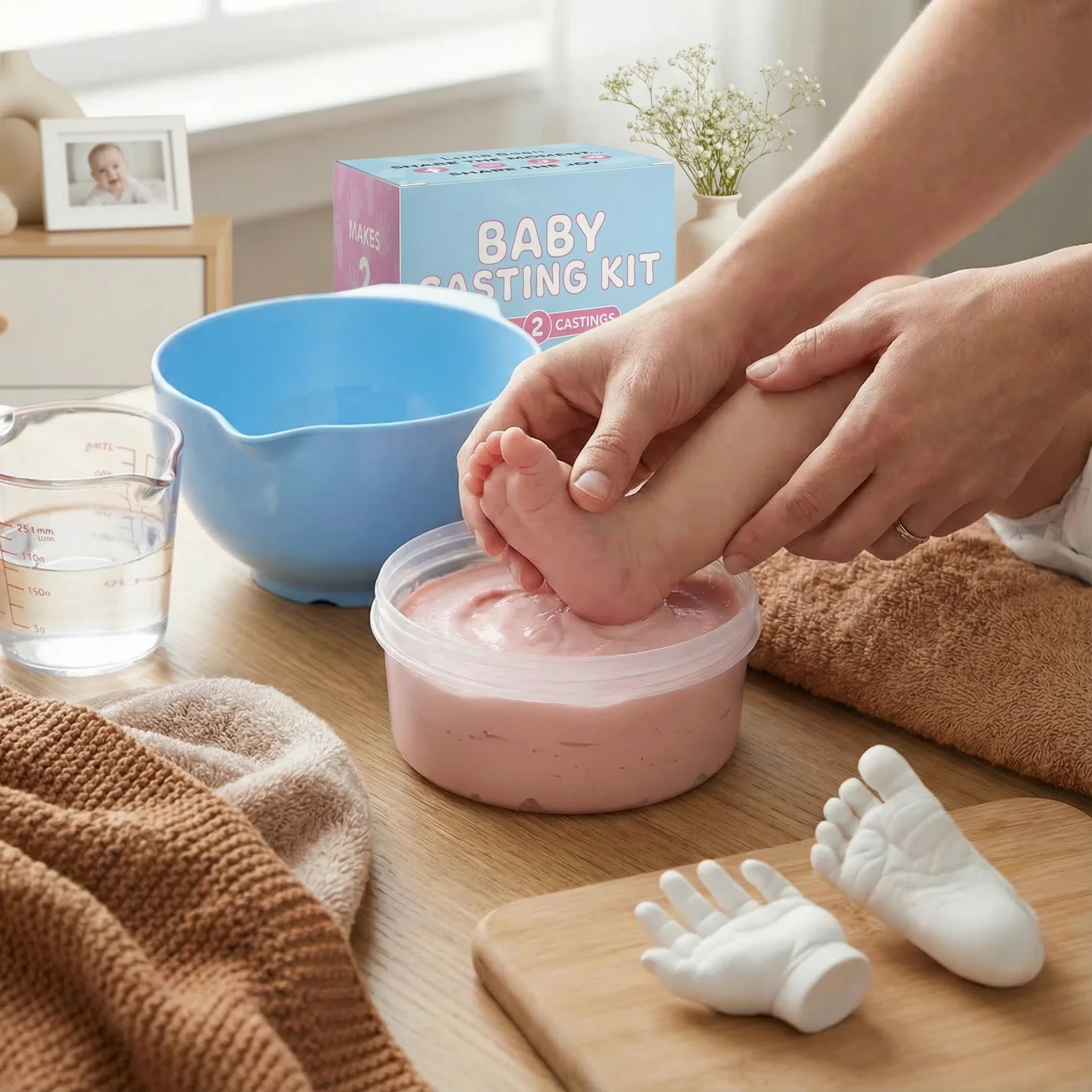 TinyTreasures™ - Baby Hand & Footprint Keepsake Kit - Image 7
