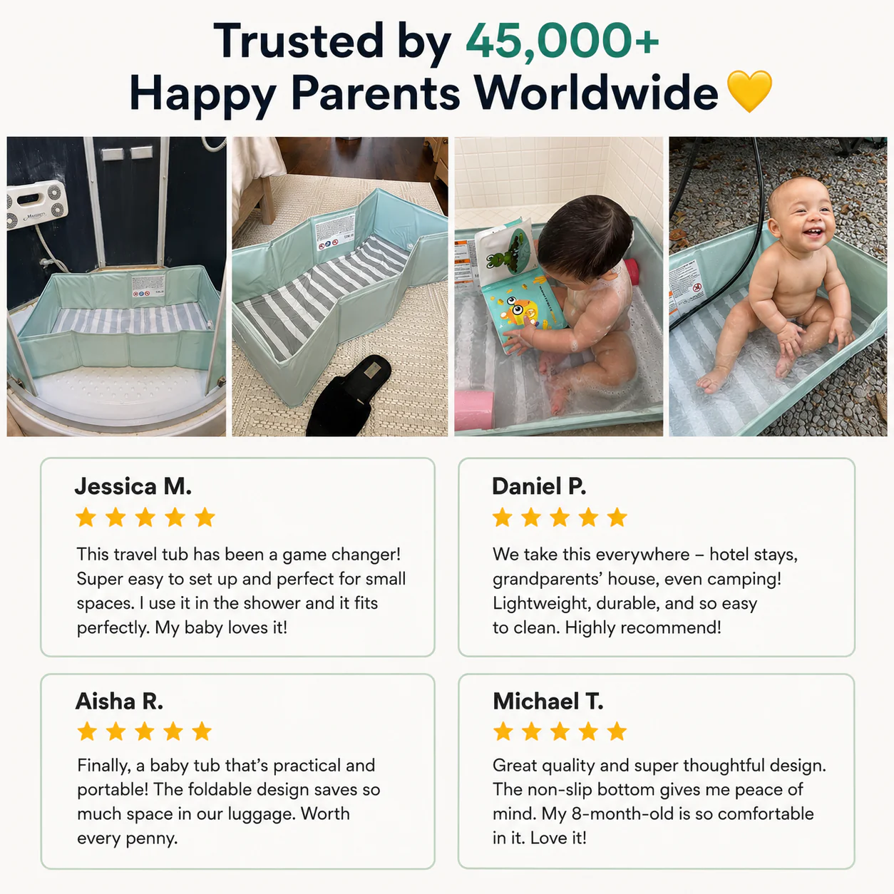 TravelTots™️ - Foldable Portable Baby Bath Tub - Image 4