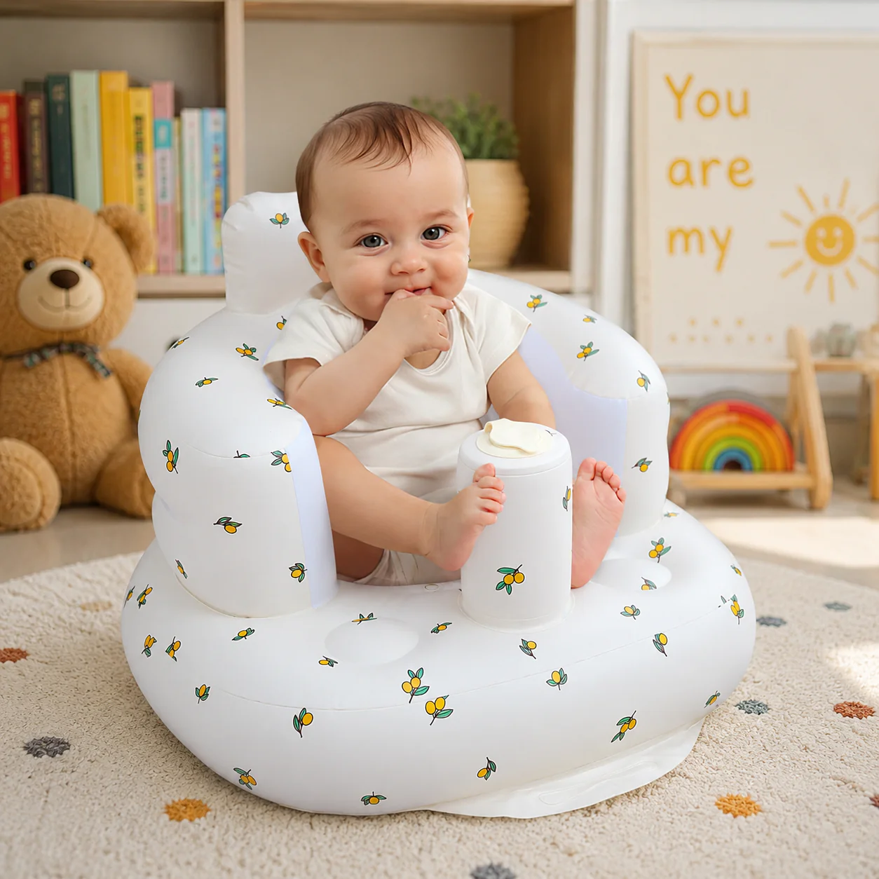 TravelTots™️ - Inflatable Baby Seat with built in air pump - Image 5