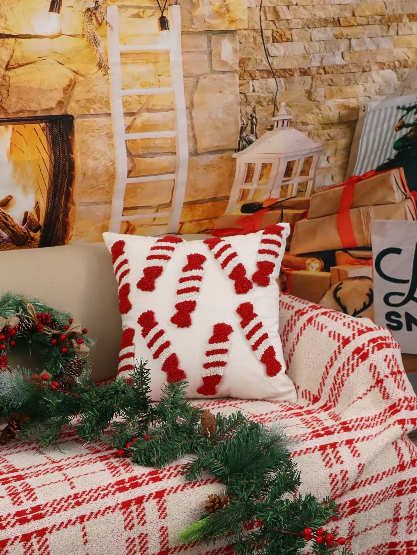 Tufted Christmas Pillow Cover - Image 3
