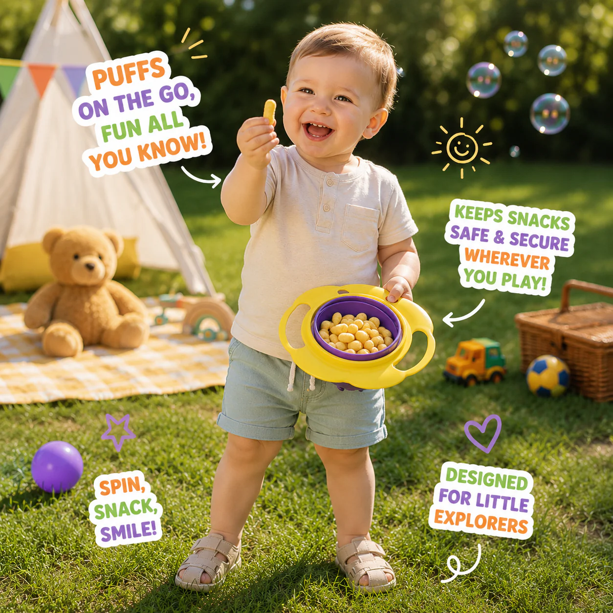 TumbleTots™ - 360° rotating spill proof bowl - Image 2
