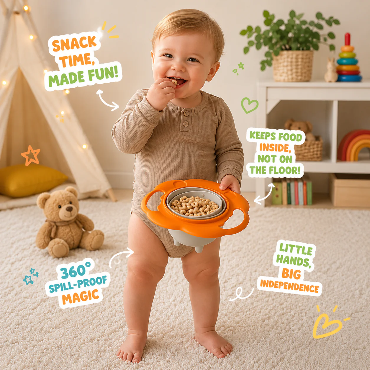 TumbleTots™ - 360° rotating spill proof bowl - Image 6